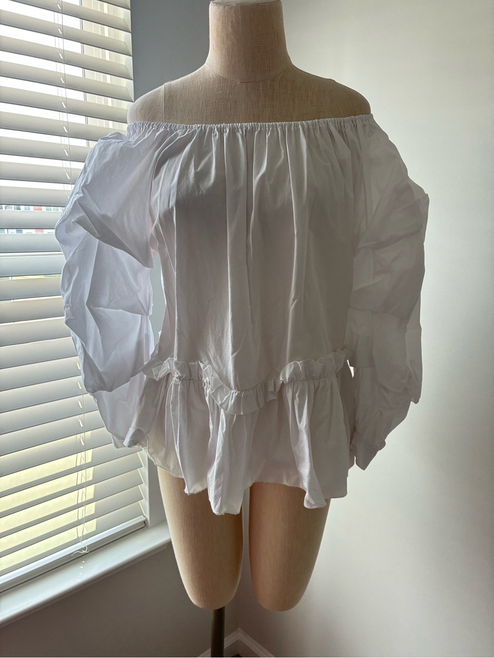 Joh Apparel Women's White Layered Off The Shoulder Blouse